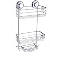 Suction Cup Shower Caddy with Soap (2 Tier) Basket HA-73137 (ASIN: B07CVG1XRW)